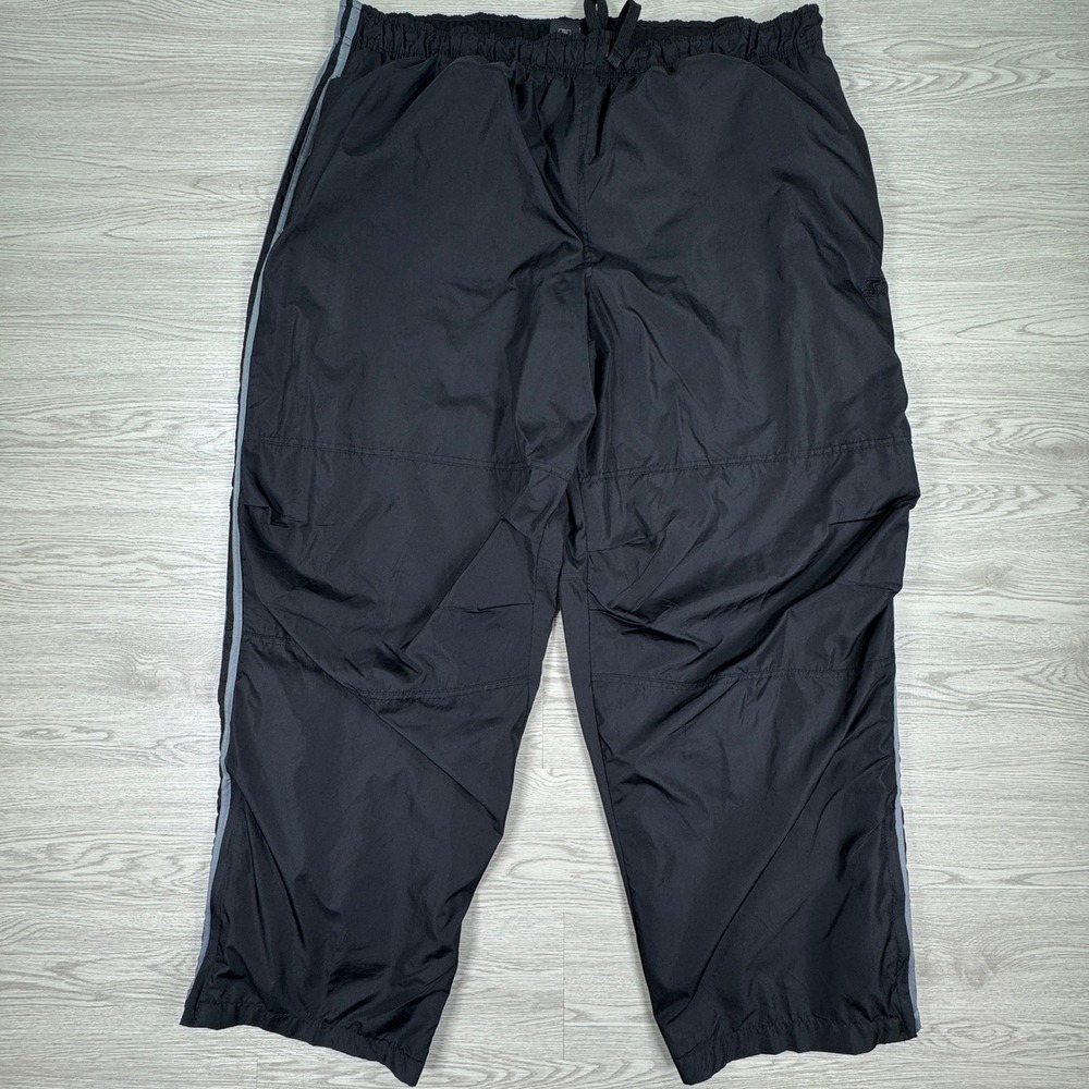 Starter Mens Track Pants Black Grey Striped Lined Athletic Joggers 2XL (44-46)